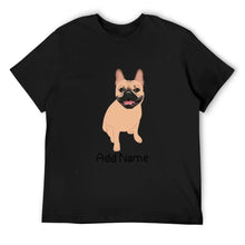 Load image into Gallery viewer, Personalized French Bulldog Dad Cotton T Shirt-Apparel-Apparel, Dog Dad Gifts, French Bulldog, Personalized, Shirt, T Shirt-Men&#39;s Cotton T Shirt-Black-Medium-9