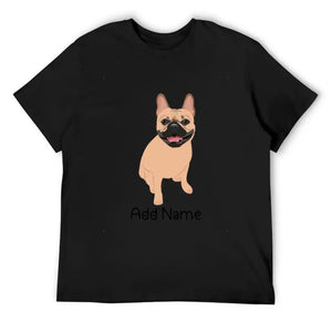 Personalized French Bulldog Dad Cotton T Shirt-Apparel-Apparel, Dog Dad Gifts, French Bulldog, Personalized, Shirt, T Shirt-Men's Cotton T Shirt-Black-Medium-9