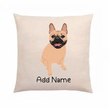 Load image into Gallery viewer, Personalized French Bulldog Linen Pillowcase-Linen Pillow Case-Cotton-Linen-16"x16"