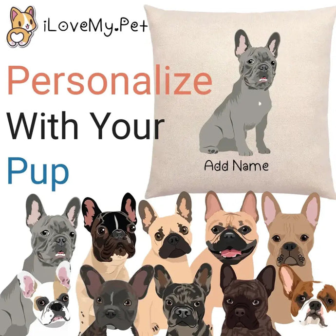 Personalized French Bulldog Linen Pillowcase-Home Decor-Dog Dad Gifts, Dog Mom Gifts, French Bulldog, Home Decor, Personalized, Pillows-Linen Pillow Case-Cotton-Linen-12