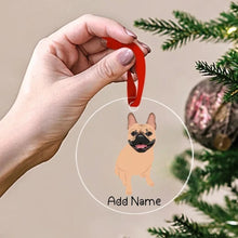 Load image into Gallery viewer, Personalized French Bulldog Love Christmas Tree Ornaments-Christmas Ornament-Christmas, French Bulldog, Personalized-Christmas Tree Ornaments-Transparent-3.5&quot; or 8.9 cm-2