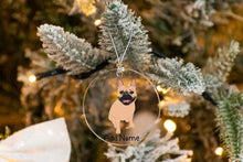 Load image into Gallery viewer, Personalized French Bulldog Love Christmas Tree Ornaments-Christmas Ornament-Christmas, French Bulldog, Personalized-Christmas Tree Ornaments-Transparent-3.5&quot; or 8.9 cm-3