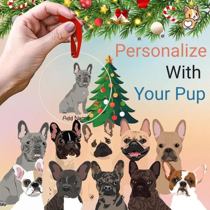 French Bulldogs christmas-tree-ornament-multi