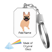 Load image into Gallery viewer, Personalized French Bulldog Love Crystal Glass Keychain-Accessories-French Bulldog-Crystal Keychain-Glass Crystal-One Size-2