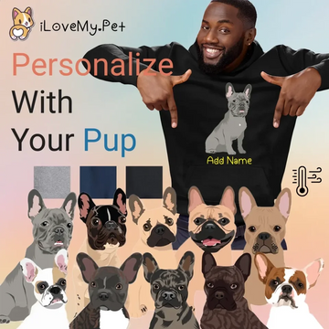 Personalized French Bulldog Love Mens Warm Hoodie Sweatshirt 360x