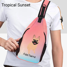 Load image into Gallery viewer, Personalized French Bulldog Love Unisex Sling Bag Backpack-Accessories-French Bulldog-Unisex Sling Bag Backpack-Tropical Sunset-One Size-19