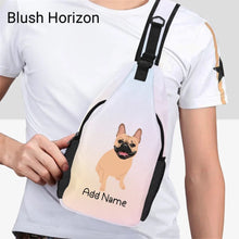 Load image into Gallery viewer, Personalized French Bulldog Love Unisex Sling Bag Backpack-Accessories-French Bulldog-Unisex Sling Bag Backpack-Blush Horizon-One Size-20