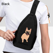 Load image into Gallery viewer, Personalized French Bulldog Love Unisex Sling Bag Backpack-Accessories-French Bulldog-Unisex Sling Bag Backpack-Black-One Size-2