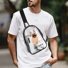 Load image into Gallery viewer, Personalized French Bulldog Love Unisex Transparent Sling Bag-Accessories-French Bulldog-Unisex Transparent Sling Bag-Transparent-One Size-4