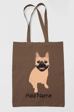 Load image into Gallery viewer, Personalized French Bulldog Love Zippered Tote Bag-Accessories-Accessories, Bags, Dog Mom Gifts, French Bulldog, Personalized-15