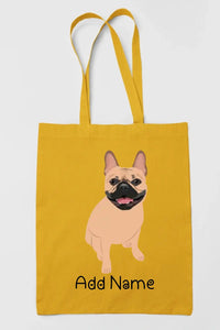 Personalized French Bulldog Love Zippered Tote Bag-Accessories-Accessories, Bags, Dog Mom Gifts, French Bulldog, Personalized-17