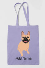 Load image into Gallery viewer, Personalized French Bulldog Love Zippered Tote Bag-Accessories-Accessories, Bags, Dog Mom Gifts, French Bulldog, Personalized-Zippered Tote Bag-Pastel Purple-Classic-2