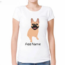 Load image into Gallery viewer, Personalized French Bulldog Mom T Shirt for Women-Customizer-Apparel, Dog Mom Gifts, French Bulldog, Personalized, Shirt, T Shirt-Modal T-Shirts-White-Small-2