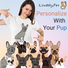 Load image into Gallery viewer, Personalized French Bulldog Mom T Shirt for Women-Customizer-Apparel, Dog Mom Gifts, French Bulldog, Personalized, Shirt, T Shirt-Modal T-Shirts-White-XL-1