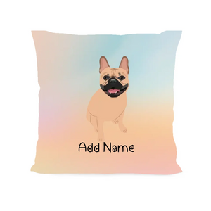 Personalized French Bulldog Soft Plush Pillowcase-Home Decor-Dog Dad Gifts, Dog Mom Gifts, French Bulldog, Home Decor, Personalized, Pillows-Soft Plush Pillowcase-As Selected-12"x12"-2