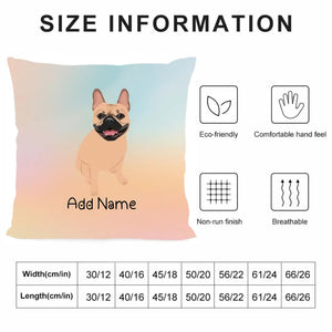 Personalized French Bulldog Soft Plush Pillowcase-Home Decor-Dog Dad Gifts, Dog Mom Gifts, French Bulldog, Home Decor, Personalized, Pillows-4