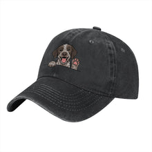 Load image into Gallery viewer, Personalized German Longhaired Pointer Baseball Cap - Waving German Wirehaired Pointer Design - Match Your Dog's Coat Color-Hats &amp; Caps-Accessories,Baseball Caps,Dog Dad Gifts,Dog Mom Gifts,German Longhaired Pointer-6