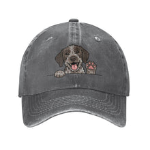 Load image into Gallery viewer, Personalized German Longhaired Pointer Baseball Cap - Waving German Wirehaired Pointer Design - Match Your Dog's Coat Color-Hats &amp; Caps-Accessories,Baseball Caps,Dog Dad Gifts,Dog Mom Gifts,German Longhaired Pointer-Deep Heather-One Size-3