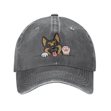 Load image into Gallery viewer, Personalized German Shepherd Baseball Cap - Waving German Shepherd Design - Match Your Dog's Coat Color-Hats &amp; Caps-Red-Deep Heather-One Size-3