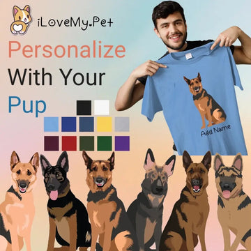 Personalized German Shepherd Dad Cotton T Shirt 360x