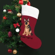 Load image into Gallery viewer, Personalized German Shepherd Large Christmas Stocking-Christmas Ornament-Christmas, German Shepherd, Home Decor, Personalized-Large Christmas Stocking-Christmas Red-One Size-2