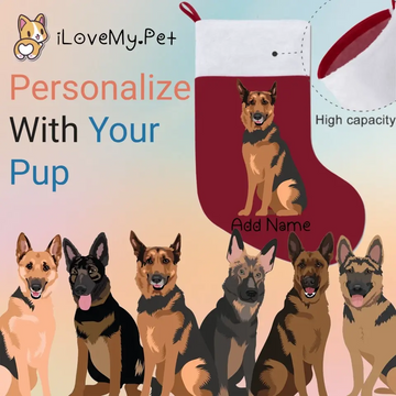 Personalized German Shepherd Large Christmas Stocking 360x