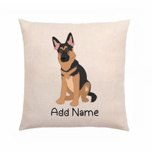 Load image into Gallery viewer, Personalized German Shepherd Linen Pillowcase-Home Decor-Dog Dad Gifts, Dog Mom Gifts, German Shepherd, Home Decor, Personalized, Pillows-2