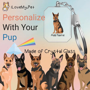 german-shepherd crystal-keychain-multi