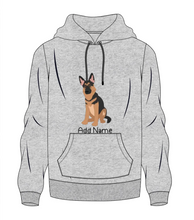 Load image into Gallery viewer, Personalized German Shepherd Love Men&#39;s Warm Hoodie Sweatshirt-Apparel-Apparel, Dog Dad Gifts, German Shepherd, Hoodie, Personalized, Sweatshirt-Men&#39;s Warm Hoodie Sweatshirt-Gray-S-10