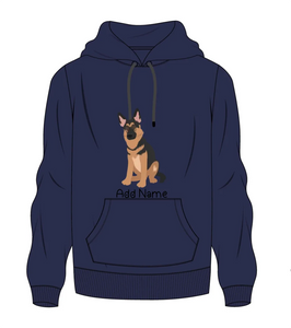 Personalized German Shepherd Love Men's Warm Hoodie Sweatshirt-Apparel-Apparel, Dog Dad Gifts, German Shepherd, Hoodie, Personalized, Sweatshirt-Men's Warm Hoodie Sweatshirt-Navy Blue-S-2