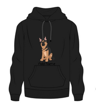 Load image into Gallery viewer, Personalized German Shepherd Love Men&#39;s Warm Hoodie Sweatshirt-Apparel-Apparel, Dog Dad Gifts, German Shepherd, Hoodie, Personalized, Sweatshirt-Men&#39;s Warm Hoodie Sweatshirt-Black-S-9