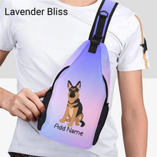 Load image into Gallery viewer, Personalized German Shepherd Love Unisex Sling Bag Backpack-Accessories-German Shepherd-Unisex Sling Bag Backpack-Lavender Bliss-One Size-15