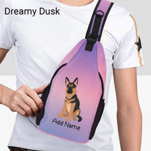 Load image into Gallery viewer, Personalized German Shepherd Love Unisex Sling Bag Backpack-Accessories-German Shepherd-Unisex Sling Bag Backpack-Dreamy Dusk-One Size-16