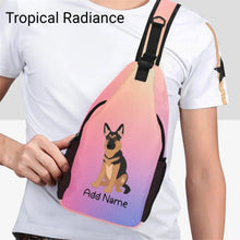 Load image into Gallery viewer, Personalized German Shepherd Love Unisex Sling Bag Backpack-Accessories-German Shepherd-Unisex Sling Bag Backpack-Tropical Radiance-One Size-18