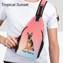 Load image into Gallery viewer, Personalized German Shepherd Love Unisex Sling Bag Backpack-Accessories-German Shepherd-Unisex Sling Bag Backpack-Tropical Sunset-One Size-19