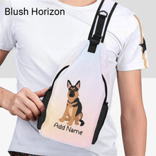 Load image into Gallery viewer, Personalized German Shepherd Love Unisex Sling Bag Backpack-Accessories-German Shepherd-Unisex Sling Bag Backpack-Blush Horizon-One Size-20