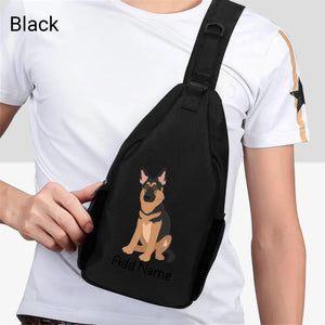 Personalized German Shepherd Love Unisex Sling Bag Backpack-Accessories-German Shepherd-Unisex Sling Bag Backpack-Black-One Size-2