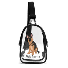 Load image into Gallery viewer, Personalized German Shepherd Love Unisex Transparent Sling Bag-Accessories-German Shepherd-Unisex Transparent Sling Bag-Transparent-One Size-2