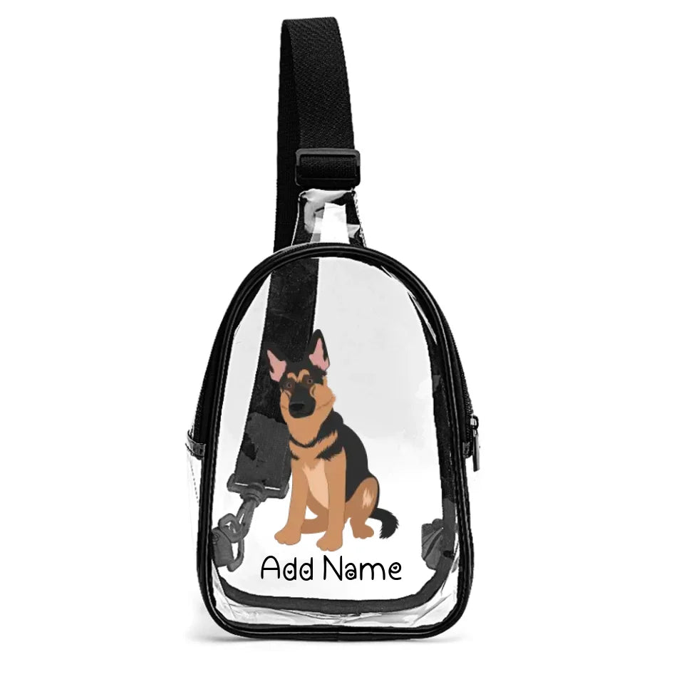 Personalized German Shepherd Love Unisex Transparent Sling Bag-Accessories-German Shepherd-Unisex Transparent Sling Bag-Transparent-One Size-2