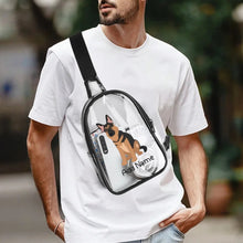 Load image into Gallery viewer, Personalized German Shepherd Love Unisex Transparent Sling Bag-Accessories-German Shepherd-Unisex Transparent Sling Bag-Transparent-One Size-4