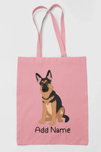 Load image into Gallery viewer, Personalized German Shepherd Love Zippered Tote Bag-Accessories-Accessories, Bags, Dog Mom Gifts, German Shepherd, Personalized-11