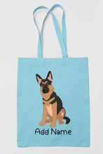 Load image into Gallery viewer, Personalized German Shepherd Love Zippered Tote Bag-Accessories-Accessories, Bags, Dog Mom Gifts, German Shepherd, Personalized-13