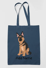 Load image into Gallery viewer, Personalized German Shepherd Love Zippered Tote Bag-Accessories-Accessories, Bags, Dog Mom Gifts, German Shepherd, Personalized-14