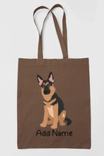 Load image into Gallery viewer, Personalized German Shepherd Love Zippered Tote Bag-Accessories-Accessories, Bags, Dog Mom Gifts, German Shepherd, Personalized-15