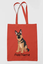 Load image into Gallery viewer, Personalized German Shepherd Love Zippered Tote Bag-Accessories-Accessories, Bags, Dog Mom Gifts, German Shepherd, Personalized-16