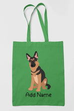 Load image into Gallery viewer, Personalized German Shepherd Love Zippered Tote Bag-Accessories-Accessories, Bags, Dog Mom Gifts, German Shepherd, Personalized-18