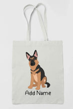 Load image into Gallery viewer, Personalized German Shepherd Love Zippered Tote Bag-Accessories-Accessories, Bags, Dog Mom Gifts, German Shepherd, Personalized-3