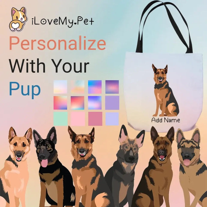 Personalized German Shepherd Small Tote Bag-Accessories-Accessories, Bags, Dog Mom Gifts, German Shepherd, Personalized-Small Tote Bag-Your Design-One Size-1