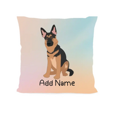 Load image into Gallery viewer, Personalized German Shepherd Soft Plush Pillowcase-Home Decor-Dog Dad Gifts, Dog Mom Gifts, German Shepherd, Home Decor, Personalized, Pillows-Soft Plush Pillowcase-As Selected-12&quot;x12&quot;-2