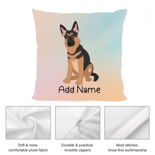 Load image into Gallery viewer, Personalized German Shepherd Soft Plush Pillowcase-Home Decor-Dog Dad Gifts, Dog Mom Gifts, German Shepherd, Home Decor, Personalized, Pillows-3